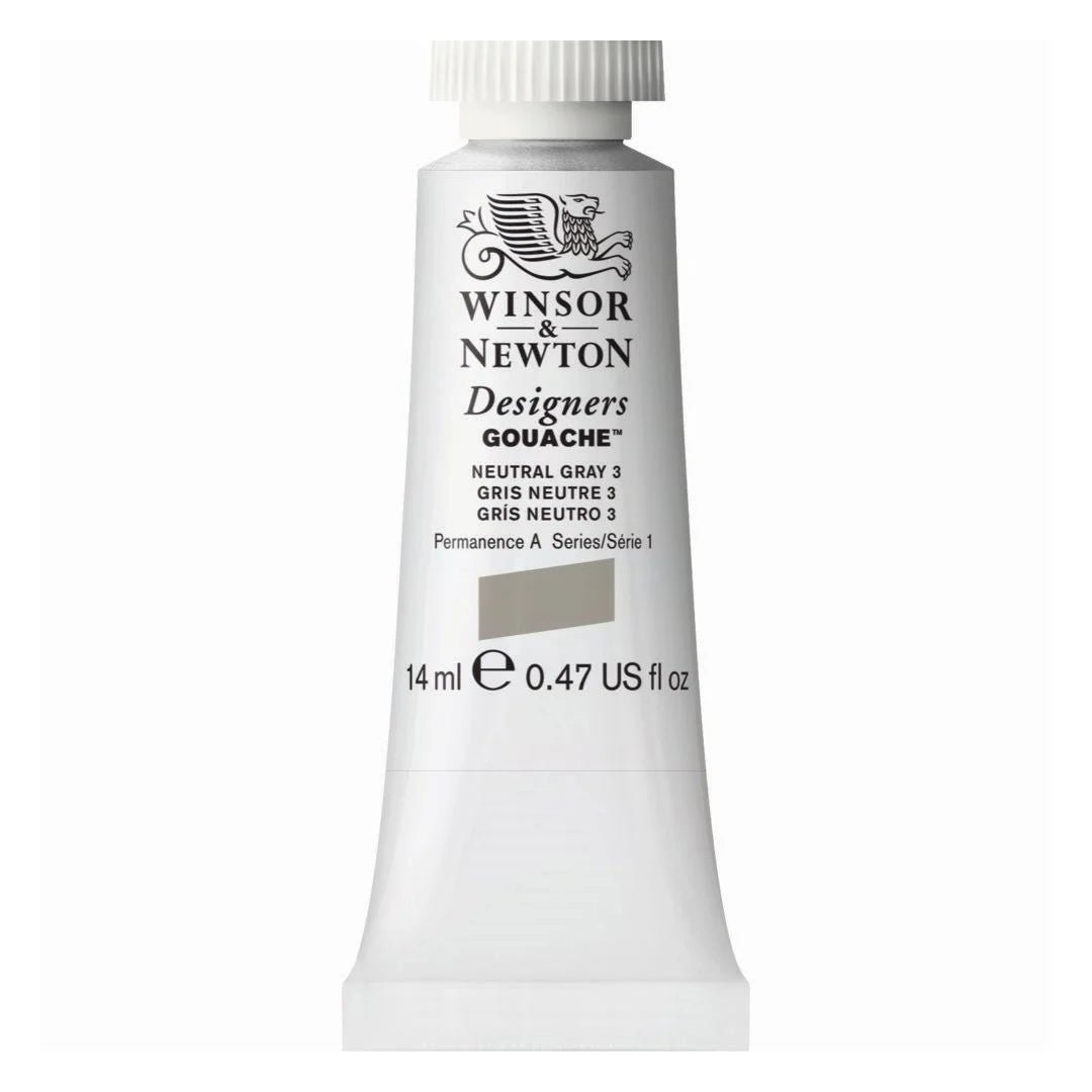 WINSOR & NEWTON DESIGNERS GOUACHE COLOUR 14 ML SR 1 NEUTRAL GRAY 3 (605436)