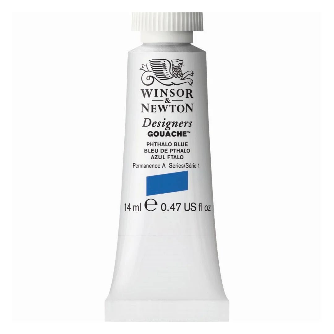 WINSOR & NEWTON DESIGNERS GOUACHE COLOUR 14 ML SR 1 PHTHALO BLUE (605514)