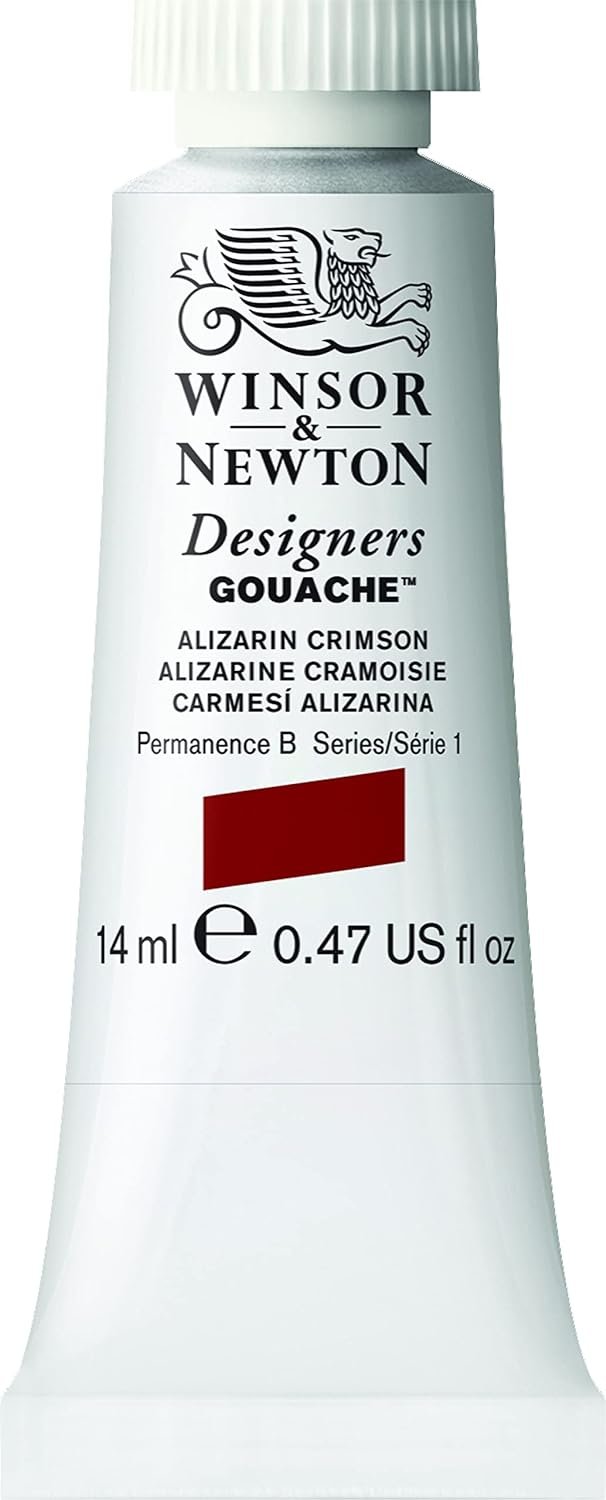 WINSOR & NEWTON DESIGNERS GOUACHE COLOUR 14 ML SR 1 ALIZARIN CRIMSON (605004)