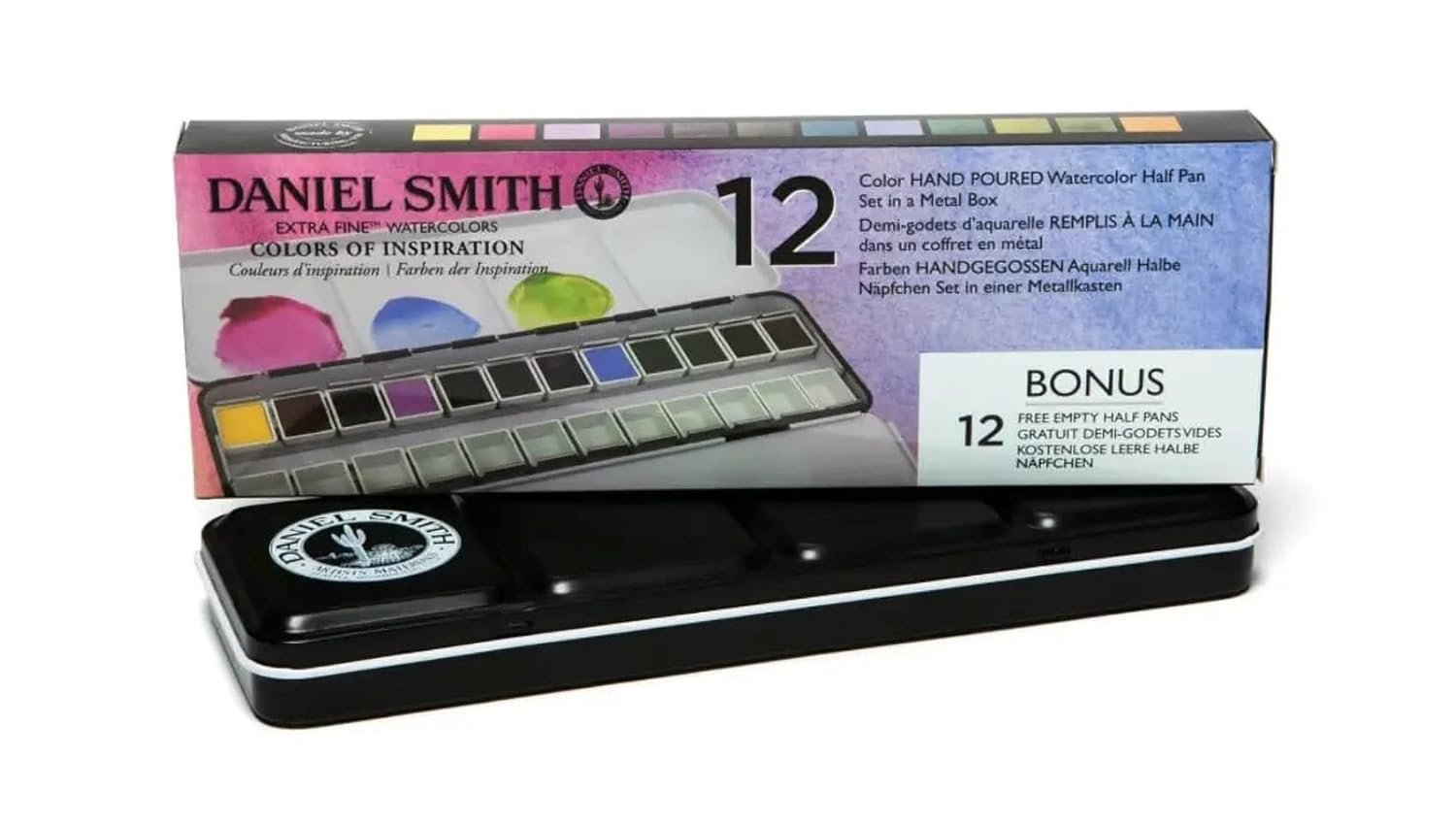 DANIEL SMITH WATER COLOUR PANS INSPIRATION SET OF 12 (285650103)