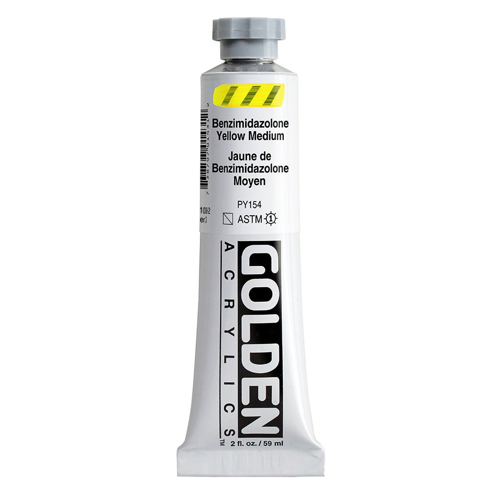 GOLDEN HEAVY BODY ACRYLIC COLOUR 59 ML SR 3 BENZIMIDAZOLONE YELLOW MEDIUM (0001008-2)