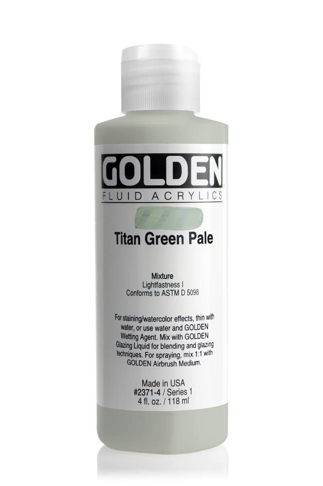 GOLDEN FLUID ACRYLIC COLOUR 118 ML SR 1 TITAN GREEN PALE (0002371-4)