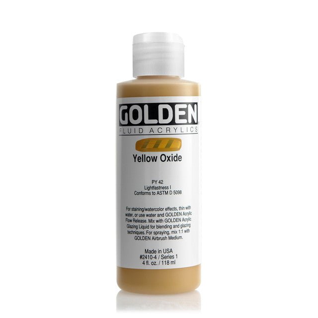 GOLDEN FLUID ACRYLIC COLOUR 118 ML SR 1 YELLOW OXIDE (0002410-4)
