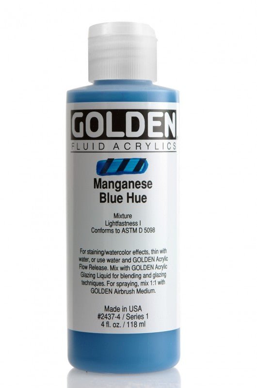 GOLDEN FLUID ACRYLIC COLOUR 118 ML SR 1 HIST. MANGANESE BLUE HUE (0002437-4)