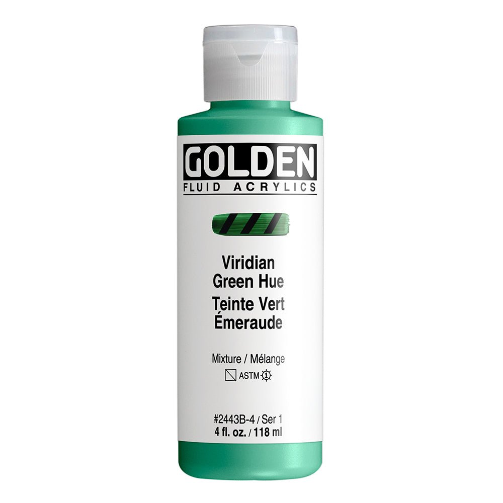 GOLDEN FLUID ACRYLIC COLOUR 118 ML SR 1 HIST. VIRIDIAN GREEN HUE (0002443-4)