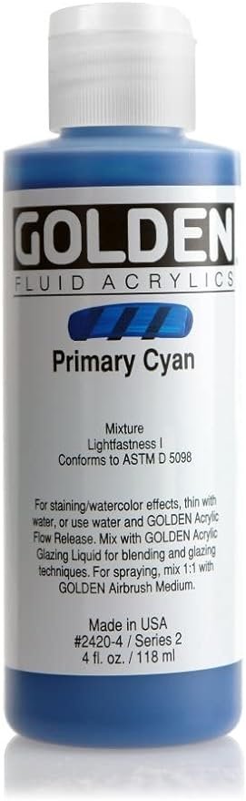GOLDEN FLUID ACRYLIC COLOUR 118 ML SR 2 PRIMARY CYAN (0002420-4)