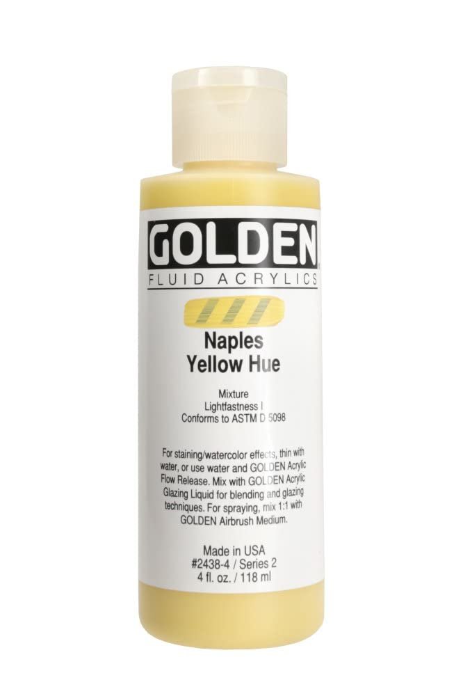 GOLDEN FLUID ACRYLIC COLOUR 118 ML SR 2 HIST. NAPLES YELLOW HUE (0002438-4)