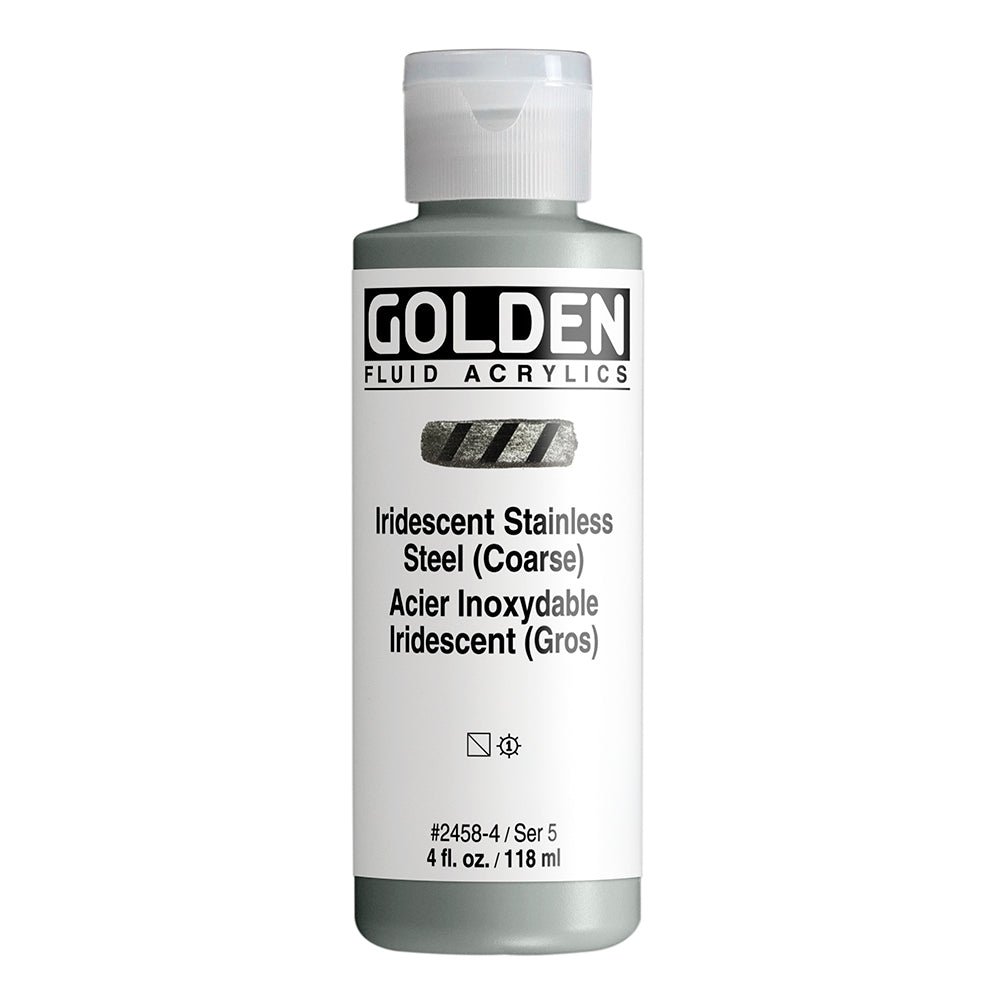 GOLDEN FLUID ACRYLIC COLOUR 118 ML SR 5 IRIDESCENT STAINLESS STEEL (0002458-4)