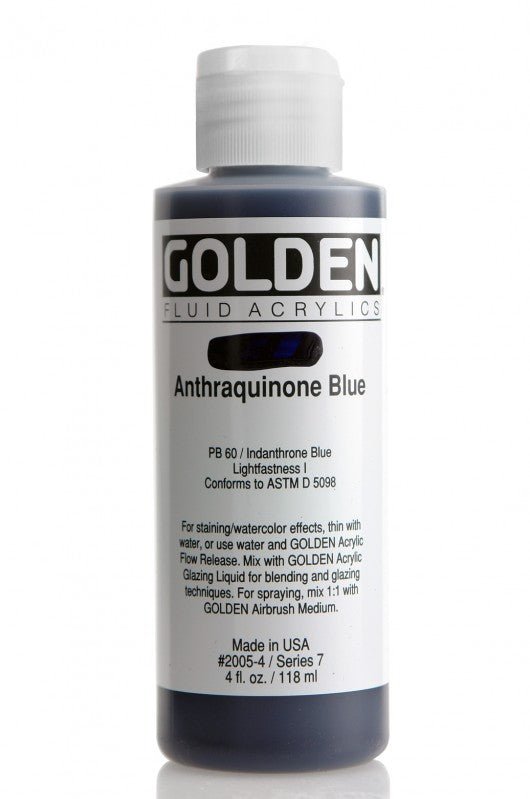 GOLDEN FLUID ACRYLIC COLOUR 118 ML SR 7 ANTHRAQUINONE BLUE (0002005-4)
