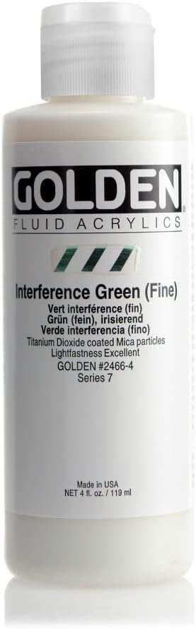 GOLDEN FLUID ACRYLIC COLOUR 118 ML SR 7 INTERFERENCE GREEN FINE (0002466-4)