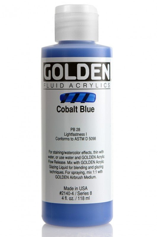 GOLDEN FLUID ACRYLIC COLOUR 118 ML SR 8 COBALT BLUE (0002140-4)