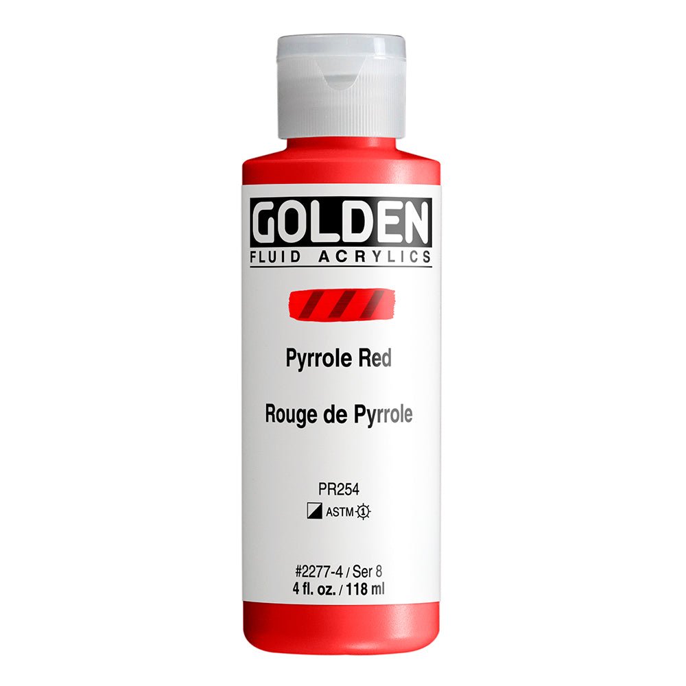 GOLDEN FLUID ACRYLIC COLOUR 118 ML SR 8 PYRROLE RED (0002277-4)
