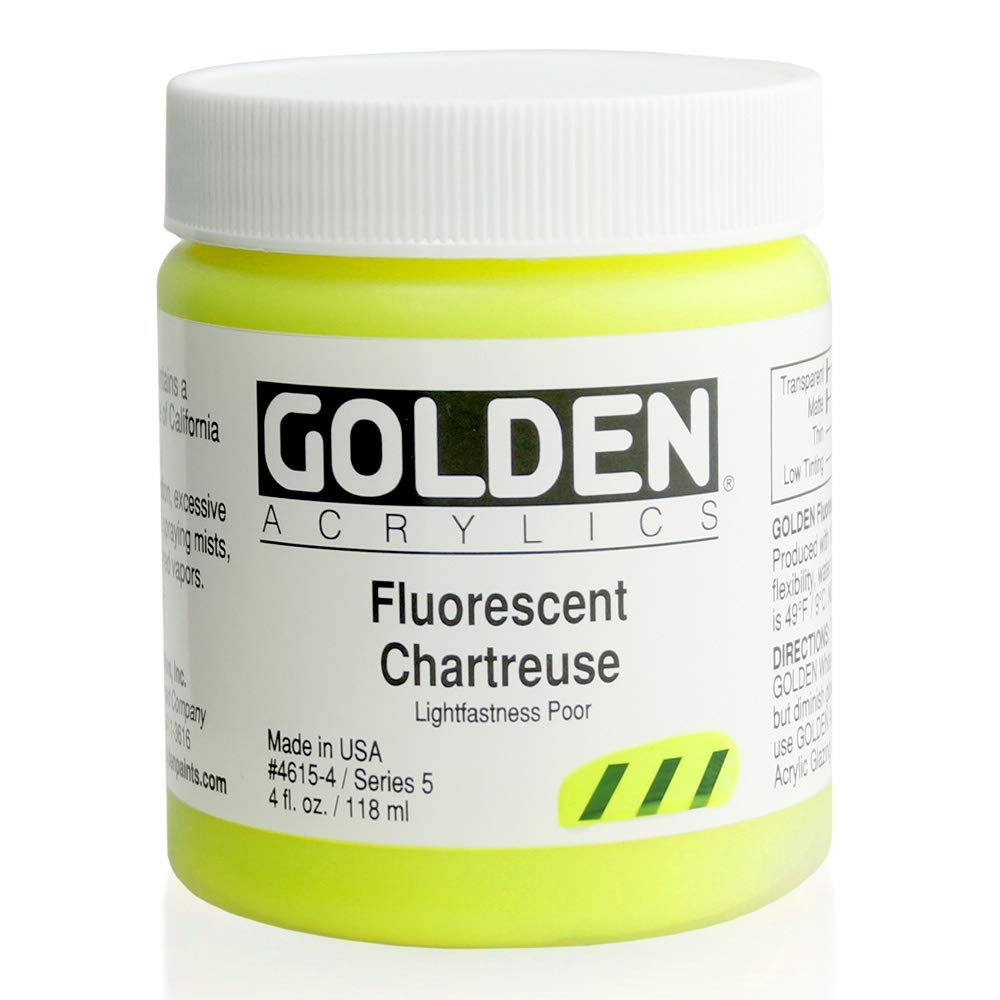 GOLDEN HEAVY BODY ACRYLIC COLOUR 118 ML SR 5 FLUORESCENT CHARTREUSE (0004615-4)