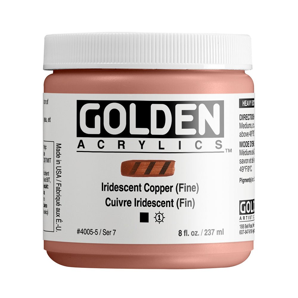 GOLDEN HEAVY BODY ACRYLIC COLOUR 237 ML SR 7 IRIDESCENT COPPER FINE (0004005-5)