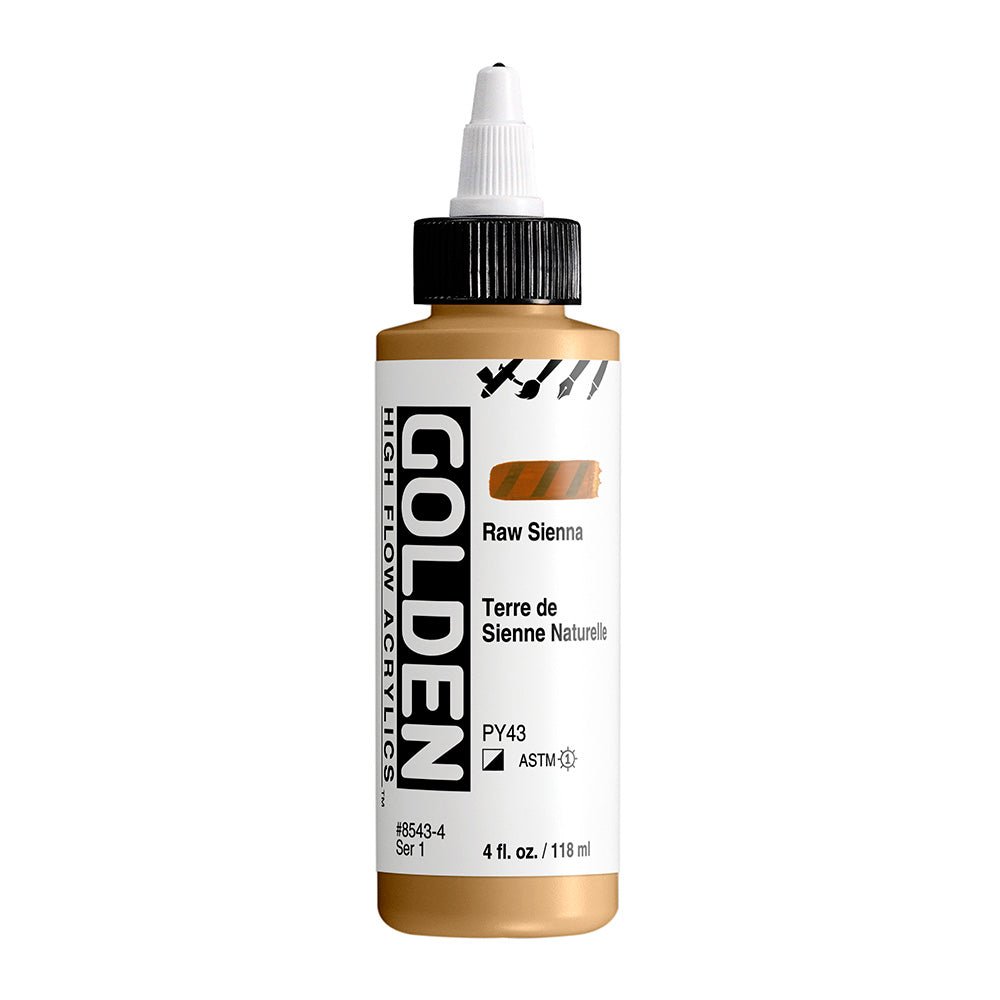 GOLDEN HIGH FLOW ACRYLIC COLOUR 118 ML SR 1 RAW SIENNA (0008543-4)