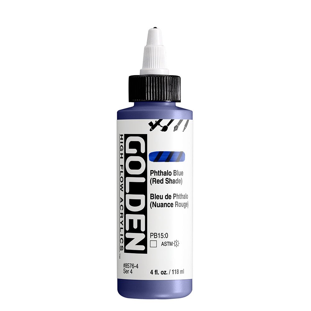 GOLDEN HIGH FLOW ACRYLIC COLOUR 118 ML SR 4 PHTHALO BLUE RED SHADE (0008576-4)