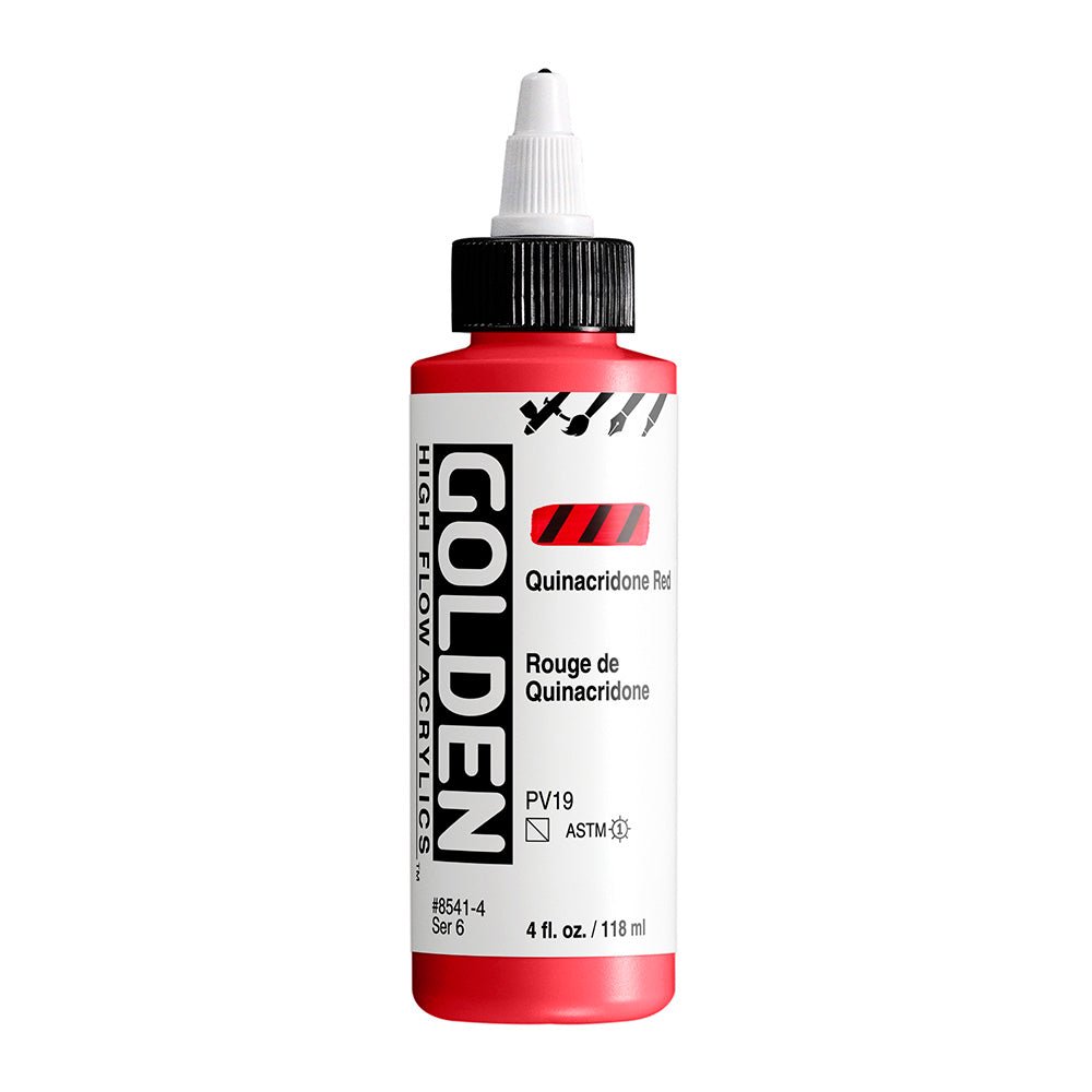 GOLDEN HIGH FLOW ACRYLIC COLOUR 118 ML SR 6 QUINACRIDONE RED (0008541-4)