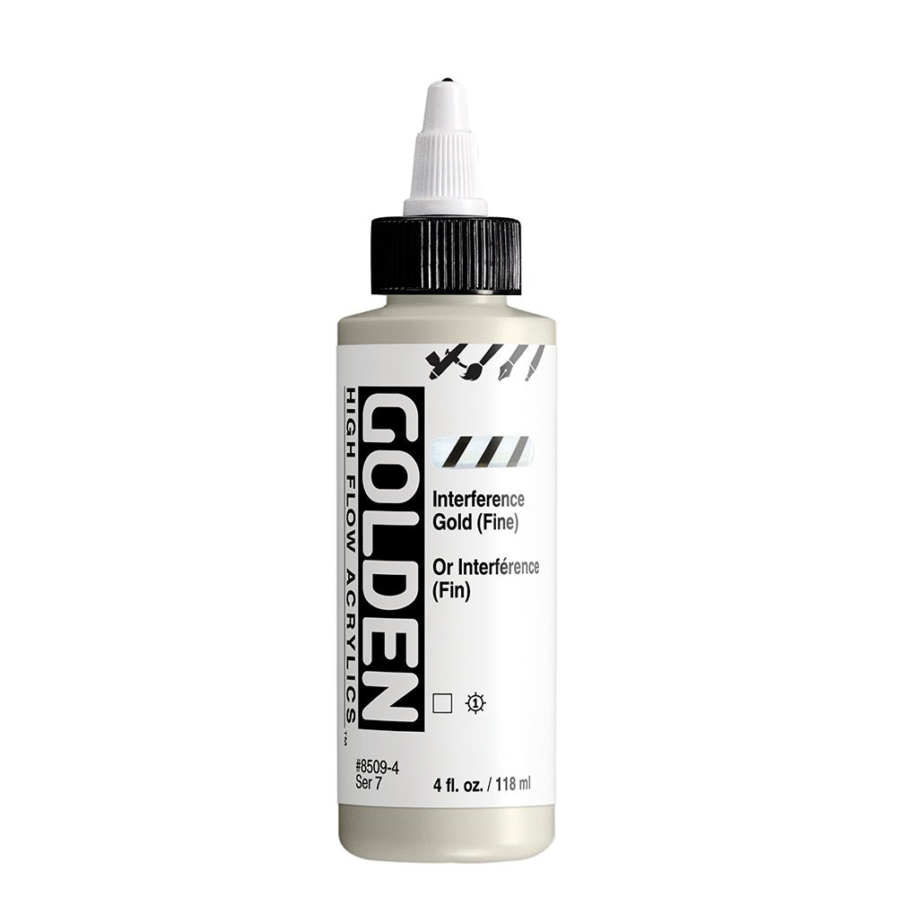 GOLDEN HIGH FLOW ACRYLIC COLOUR 118 ML SR 7 INTEFERENCE GOLD FINE (0008509-4)