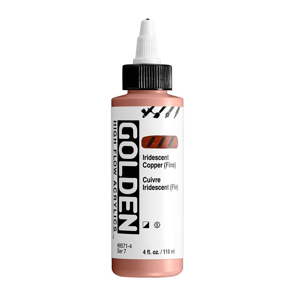 GOLDEN HIGH FLOW ACRYLIC COLOUR 118 ML SR 7 IRIDESCENT COPPER FINE (0008571-4)