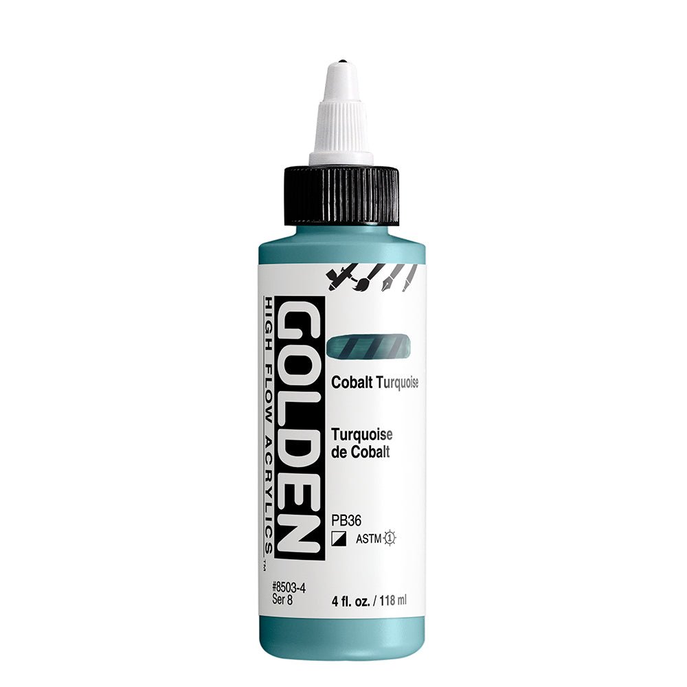 GOLDEN HIGH FLOW ACRYLIC COLOUR 118 ML SR 8 COBALT TURQUOISE (0008503-4)
