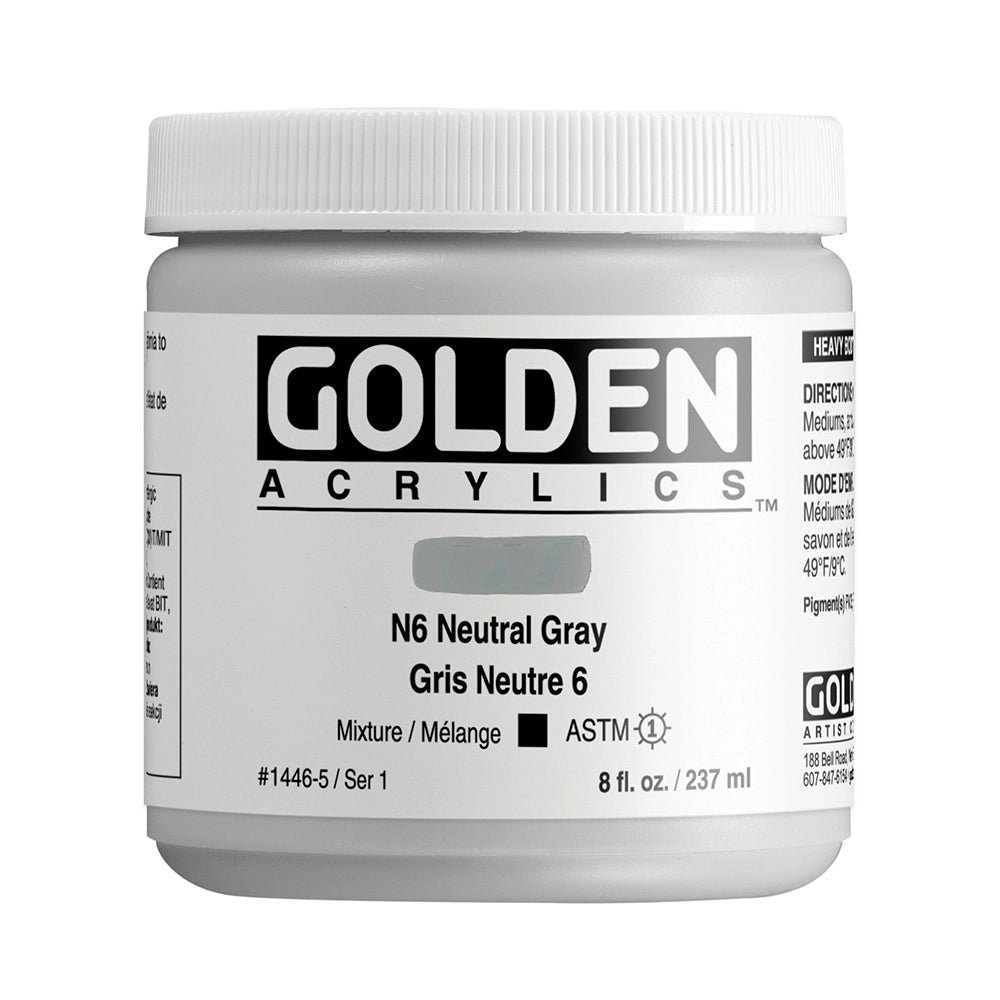 GOLDEN HB ACRYLIC 236 ML SR 1 NEUTRAL GRAY N6 (0001446-5)