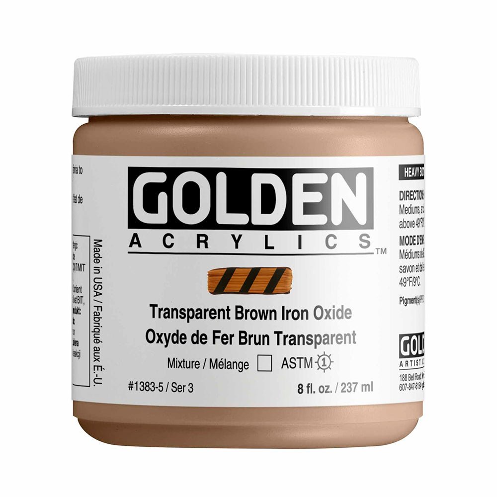 GOLDEN HB ACRYLIC 236 ML SR 3 TRANSP BROWN IRON OXIDE (0001383-5)