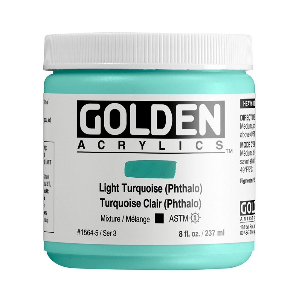 GOLDEN HB ACRYLIC 236 ML SR 3 LIGHT TURQUOISE PHTHALO (0001564-5)