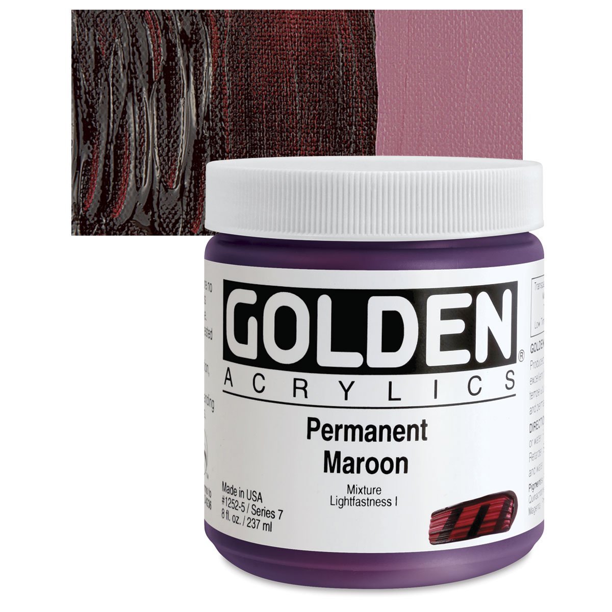GOLDEN HB ACRYLIC 236 ML SR 7 PERMANENT MAROON (0001252-5)