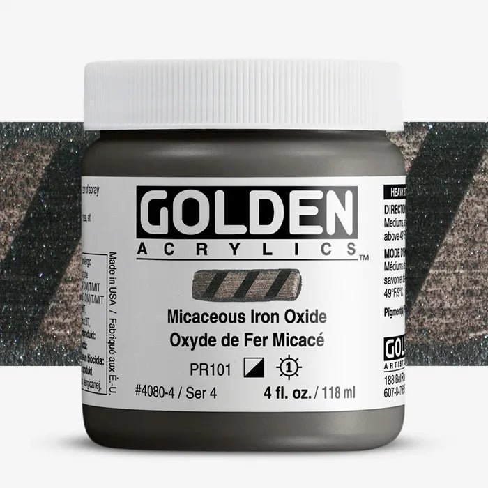 GOLDEN HB ACRYLIC 118 ML SR 4 IRIDESCENT MICACEOUS IRON OXIDE (0004080-4)