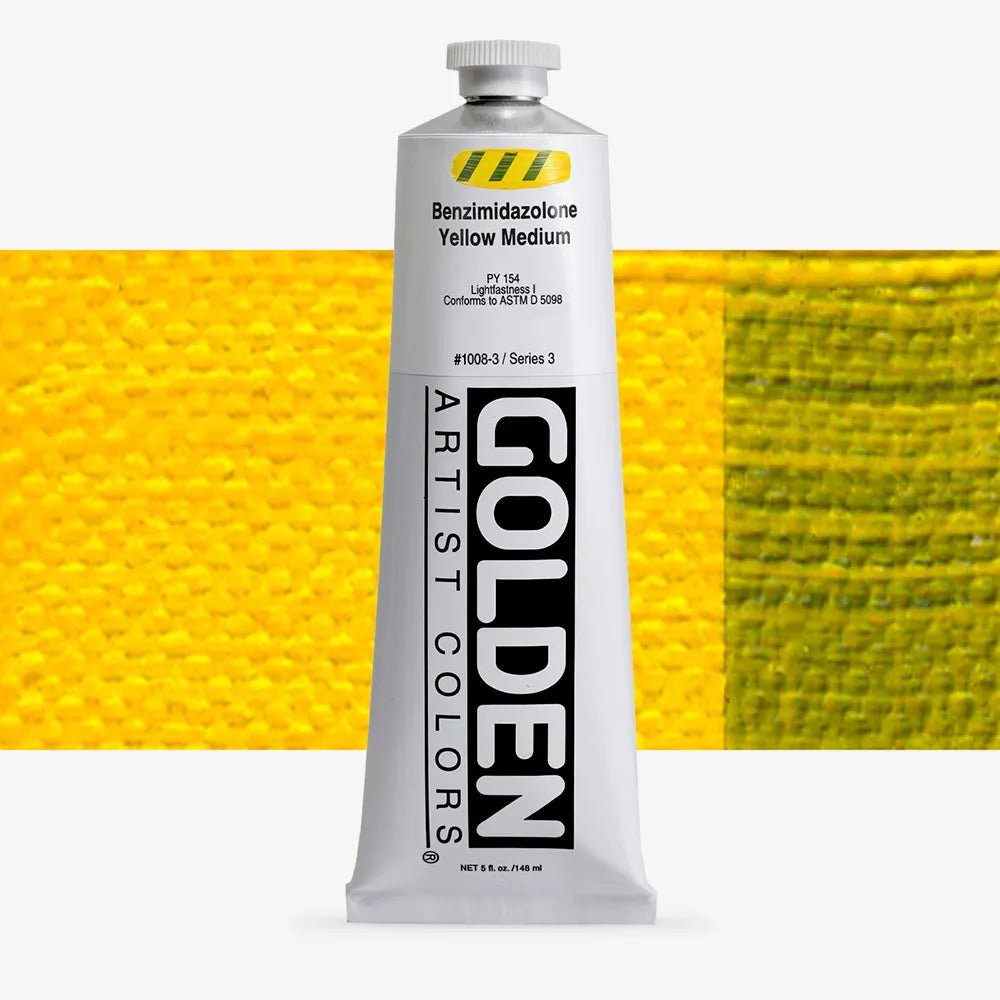 GOLDEN HB ACRYLIC 148 ML SR 3 BENZIMIDAZOLONE YELLOW MEDIUM (0001008-3)
