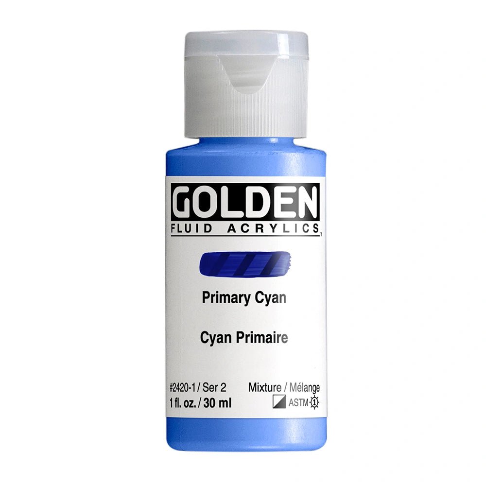 GOLDEN FLUID ACRYLIC 30 ML SR 2 PRIMARY CYAN (0002420-1)