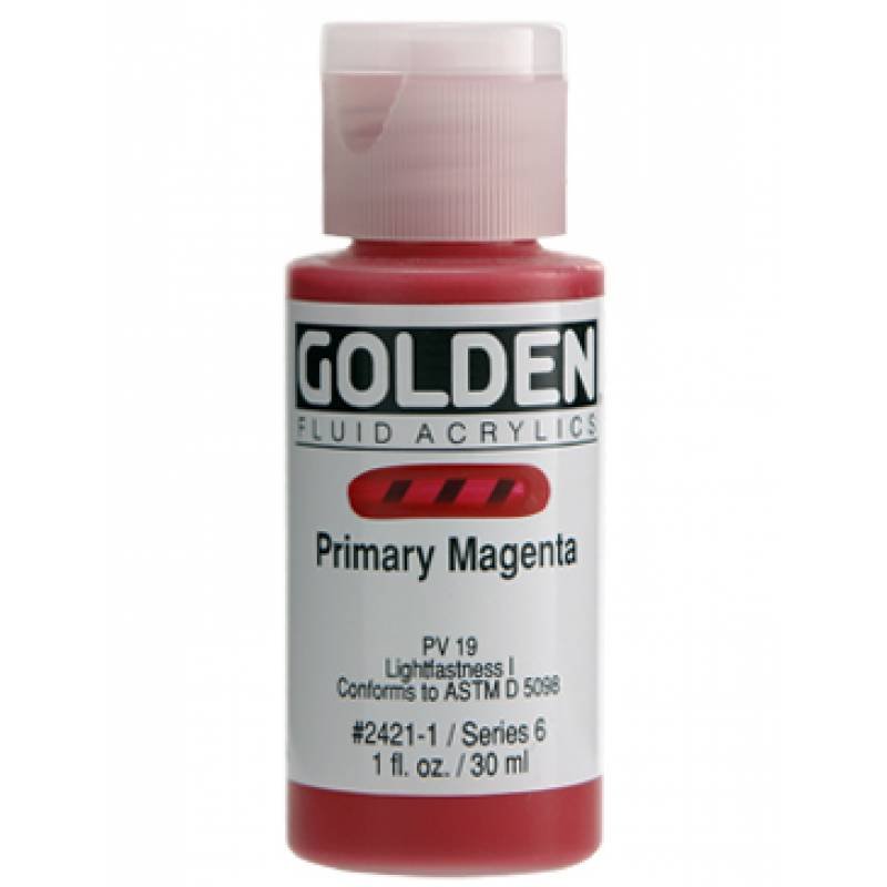 GOLDEN FLUID ACRYLIC 30 ML SR 6 PRIMARY MAGENTA (0002421-1)