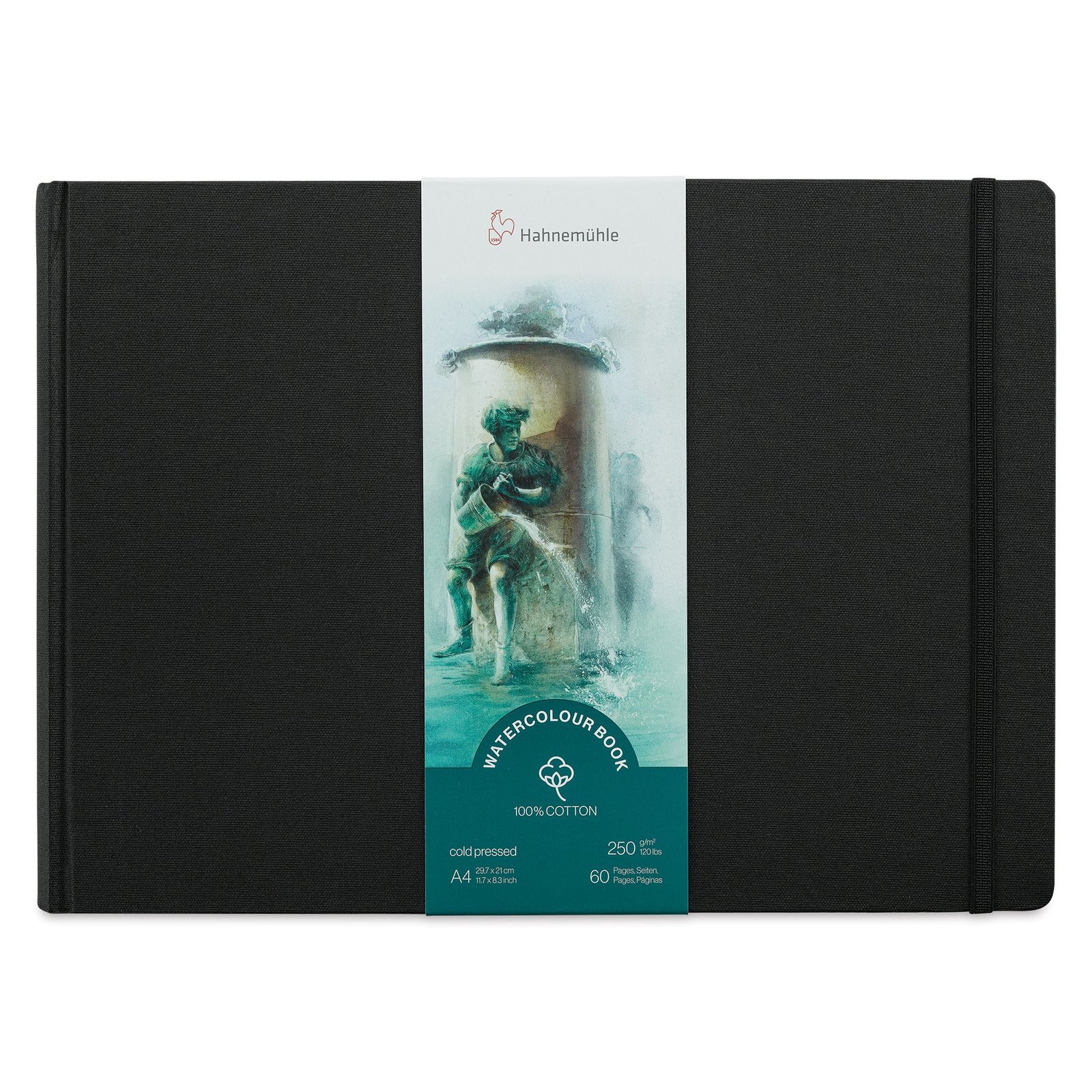 HAHNEMUHLE WATER COLOUR BOOK 250 GSM 100 % COTTON COLD PRESSED 60 PAGES A4 (10625355)