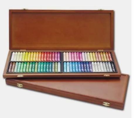 MUNGYO OIL PASTEL WOODEN BOX SET OF 72 ASSORTED (MOP-72W)