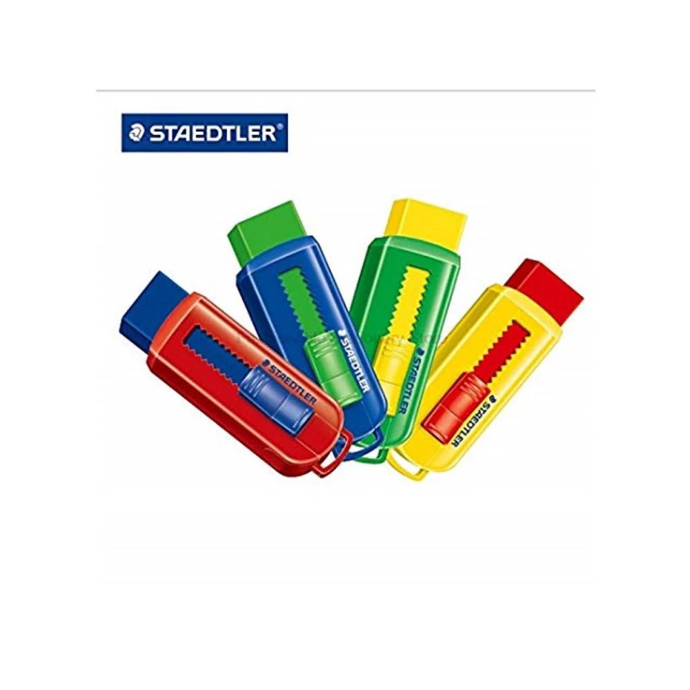 STAEDTLER ERASER WITH SLIDING PLASTIC SELEVES