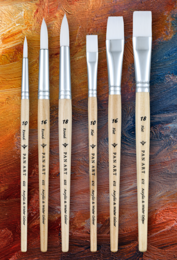 PAN ART Studio - White Flat Brush - Series 612